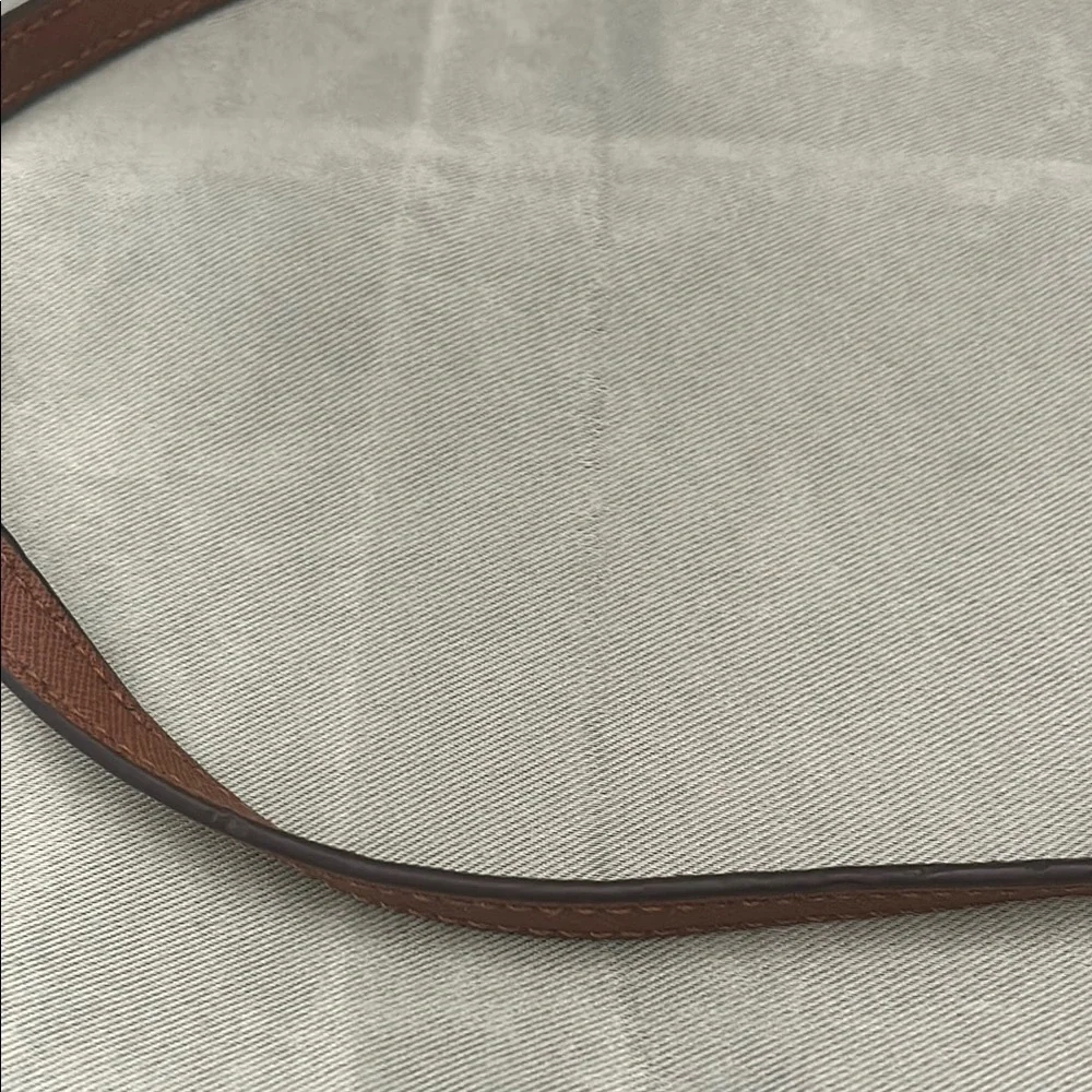 Michael Kors Brown Leather Crossbody Bag with Chain Strap